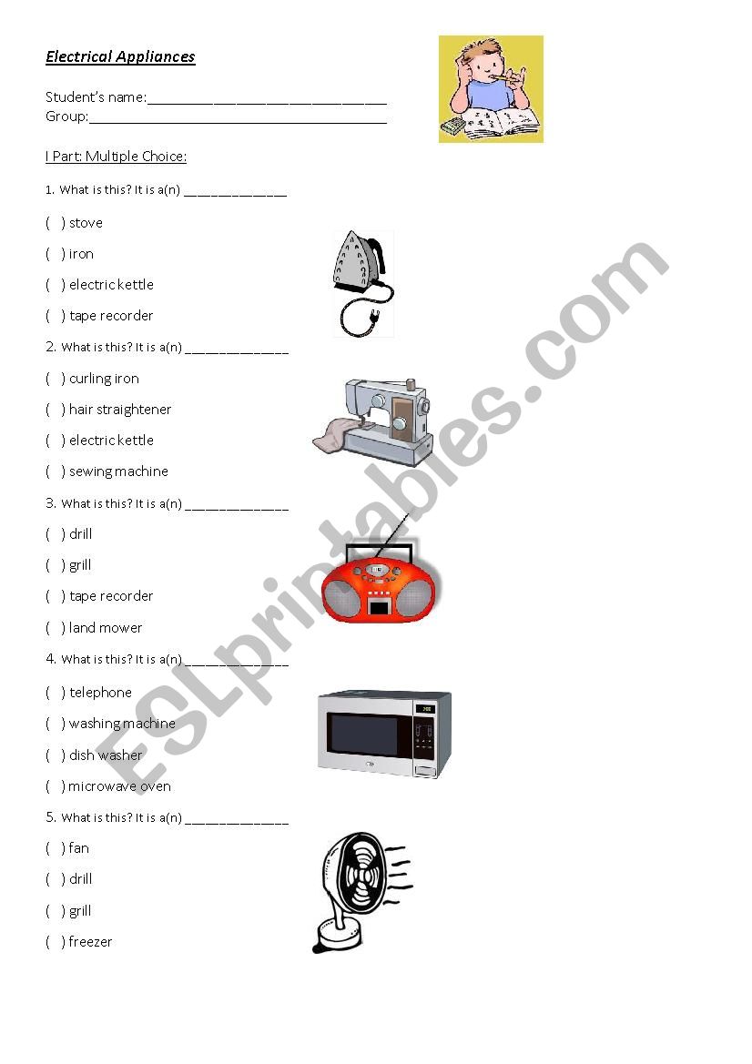 Practice about Electrical appliances