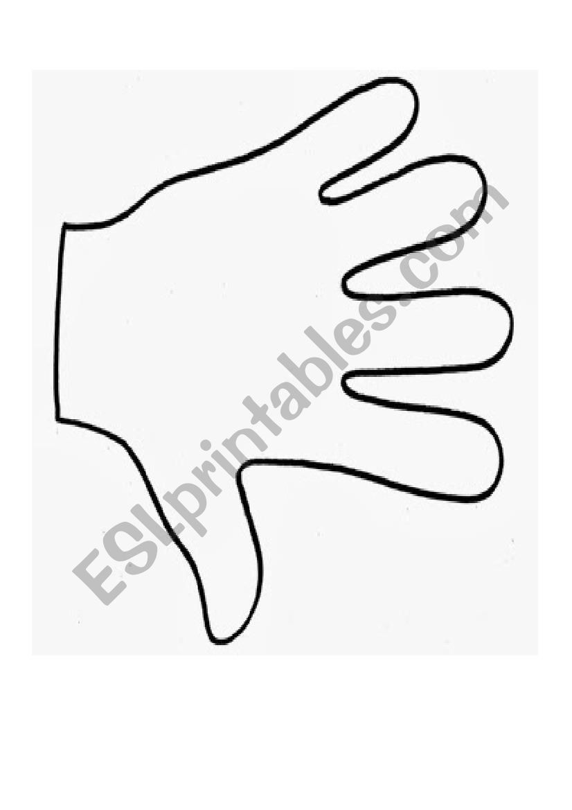 Hello-Bye Hand worksheet