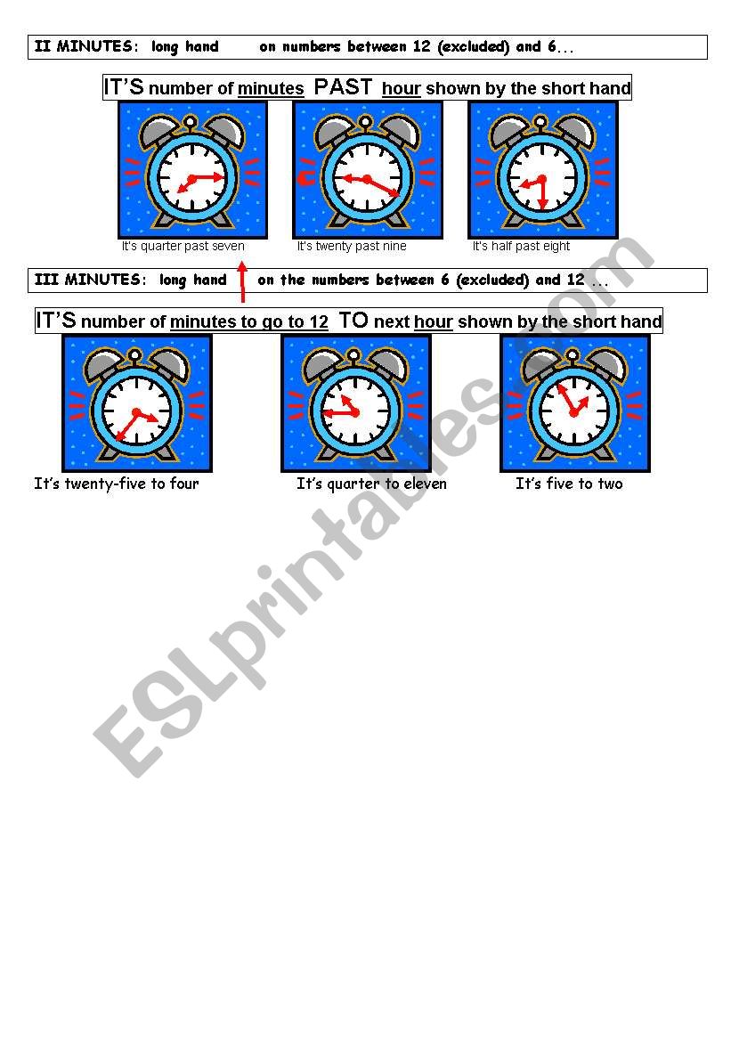 tell the time 2/2 worksheet