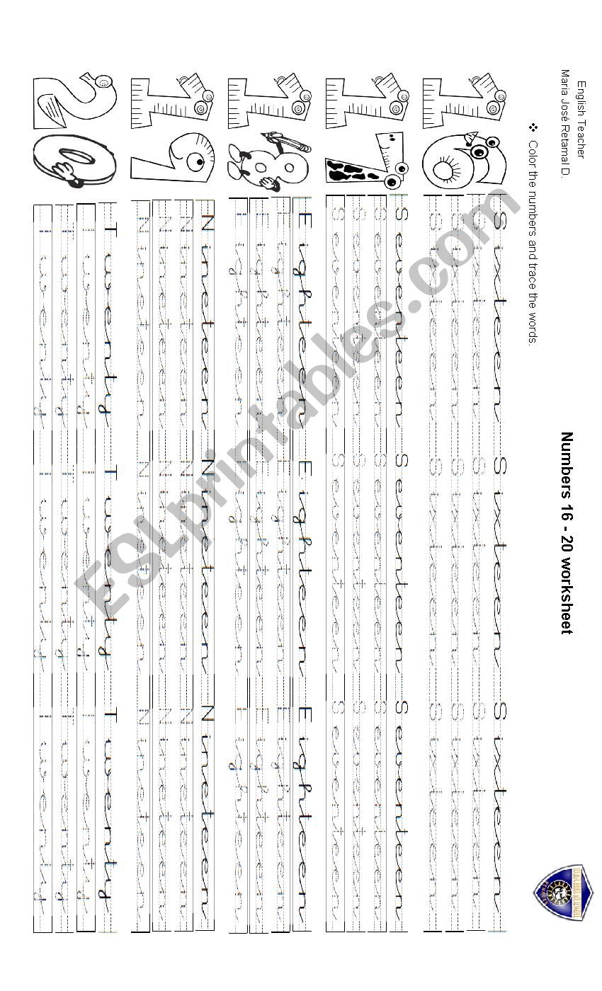 numbers-16-20-esl-worksheet-by-7stardust