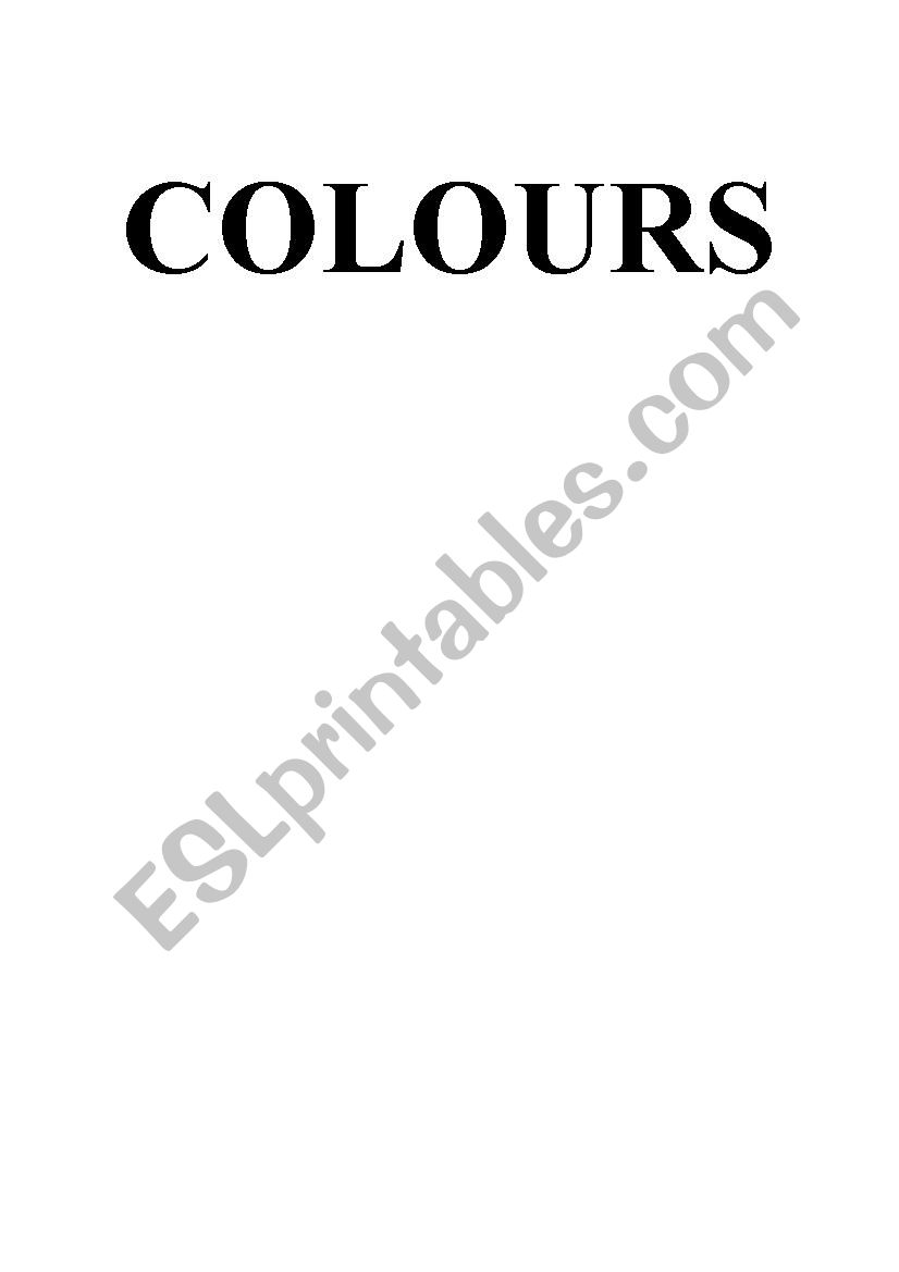 Colours worksheet