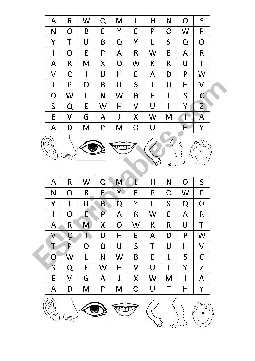 Body Parts worksheet