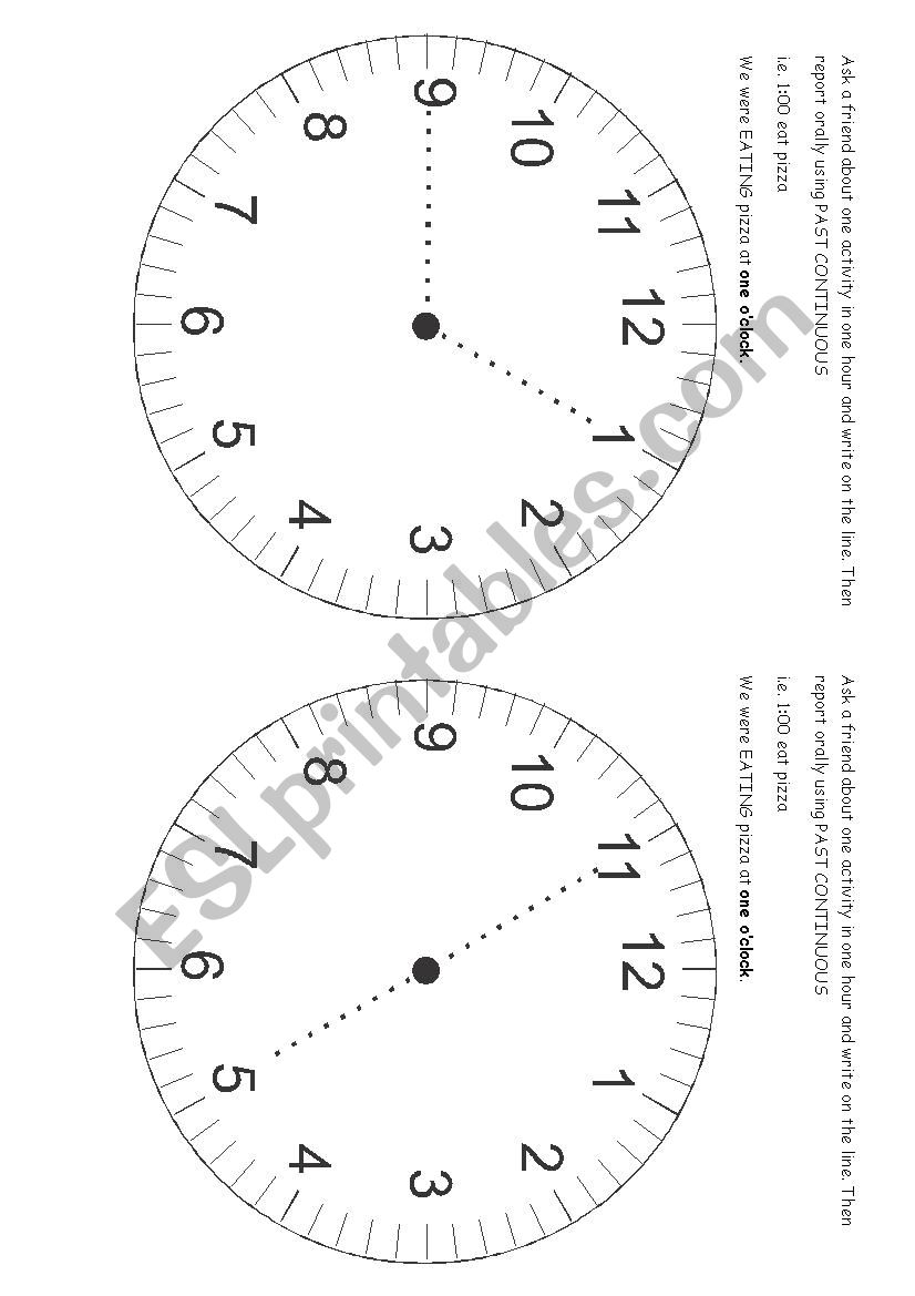 Past Continuous - dating worksheet