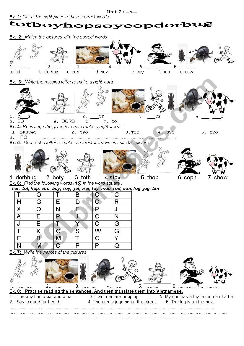 easy phonics worksheet