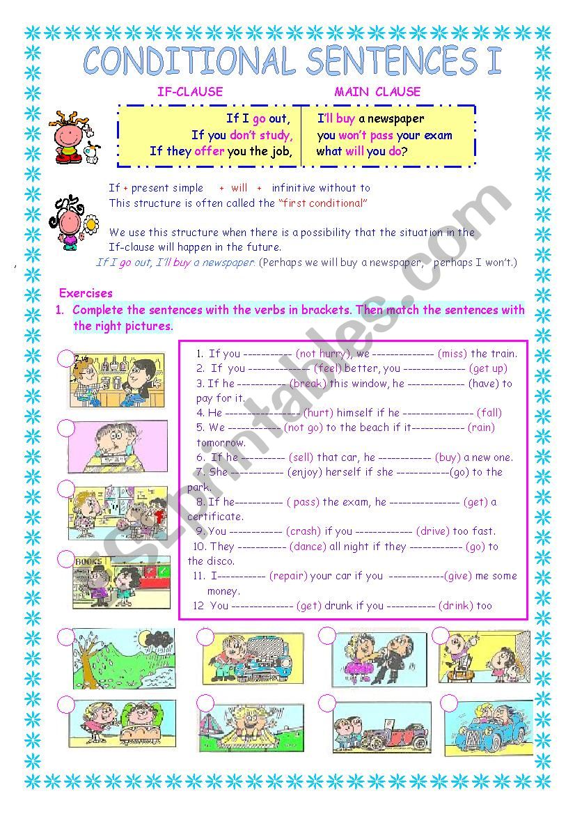 Conditional sentences worksheet