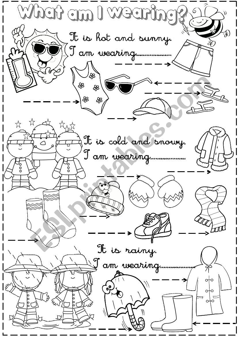 weather and clothes worksheet