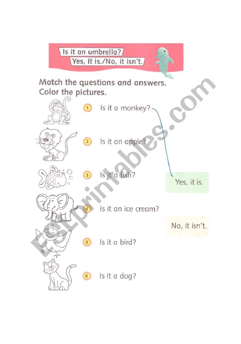 Yes or No worksheet