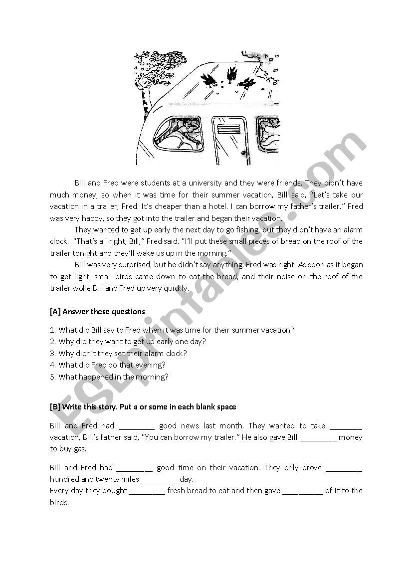 Reading Comprehension worksheet