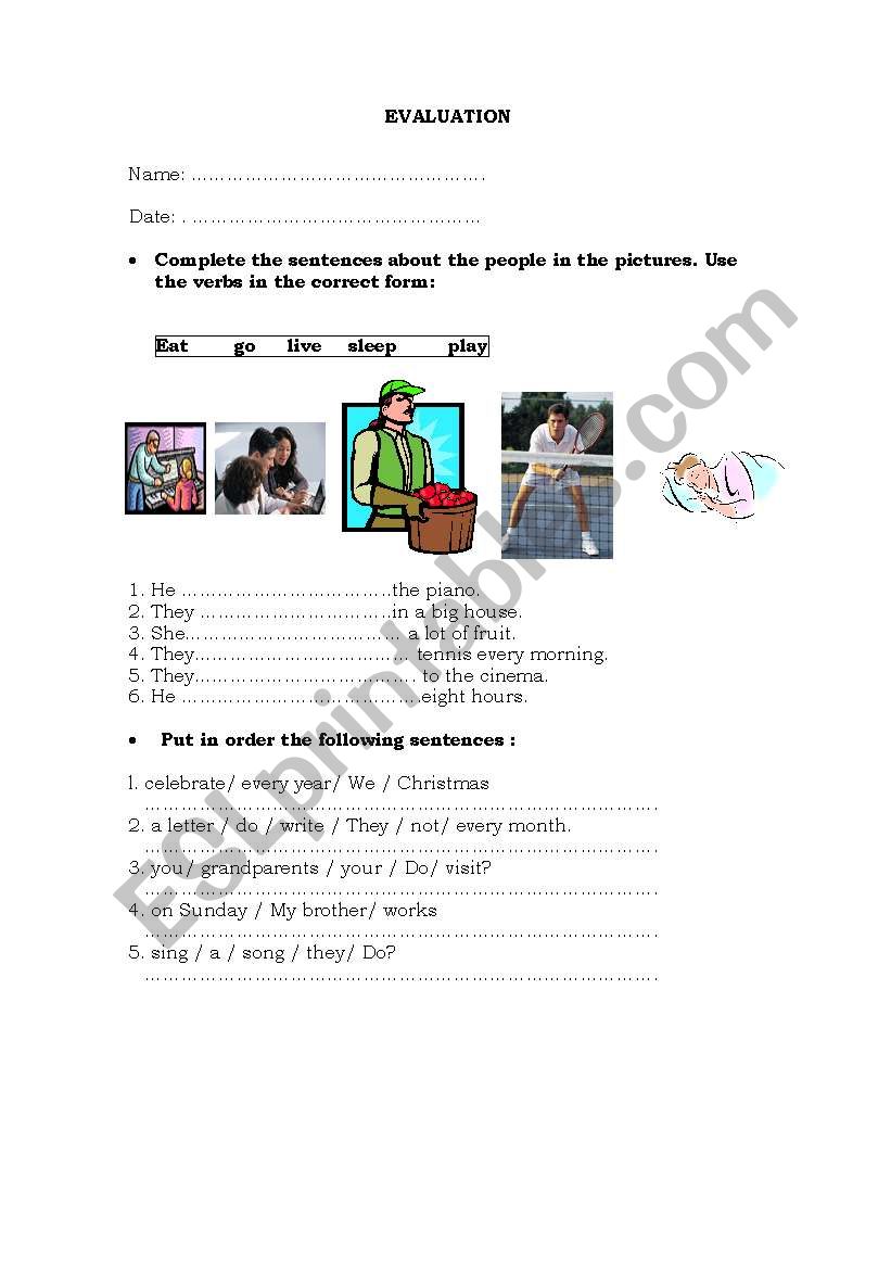 present simple worksheet