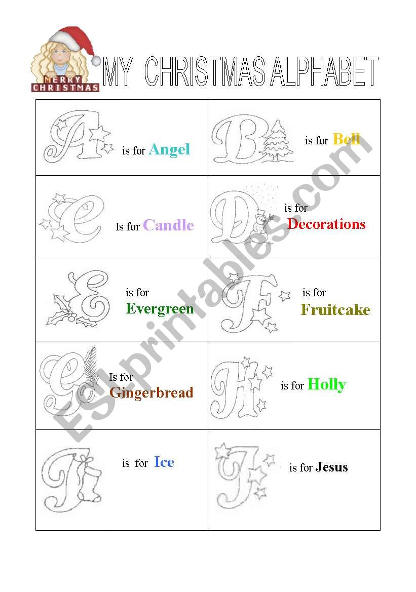 My Christmas alphabet worksheet