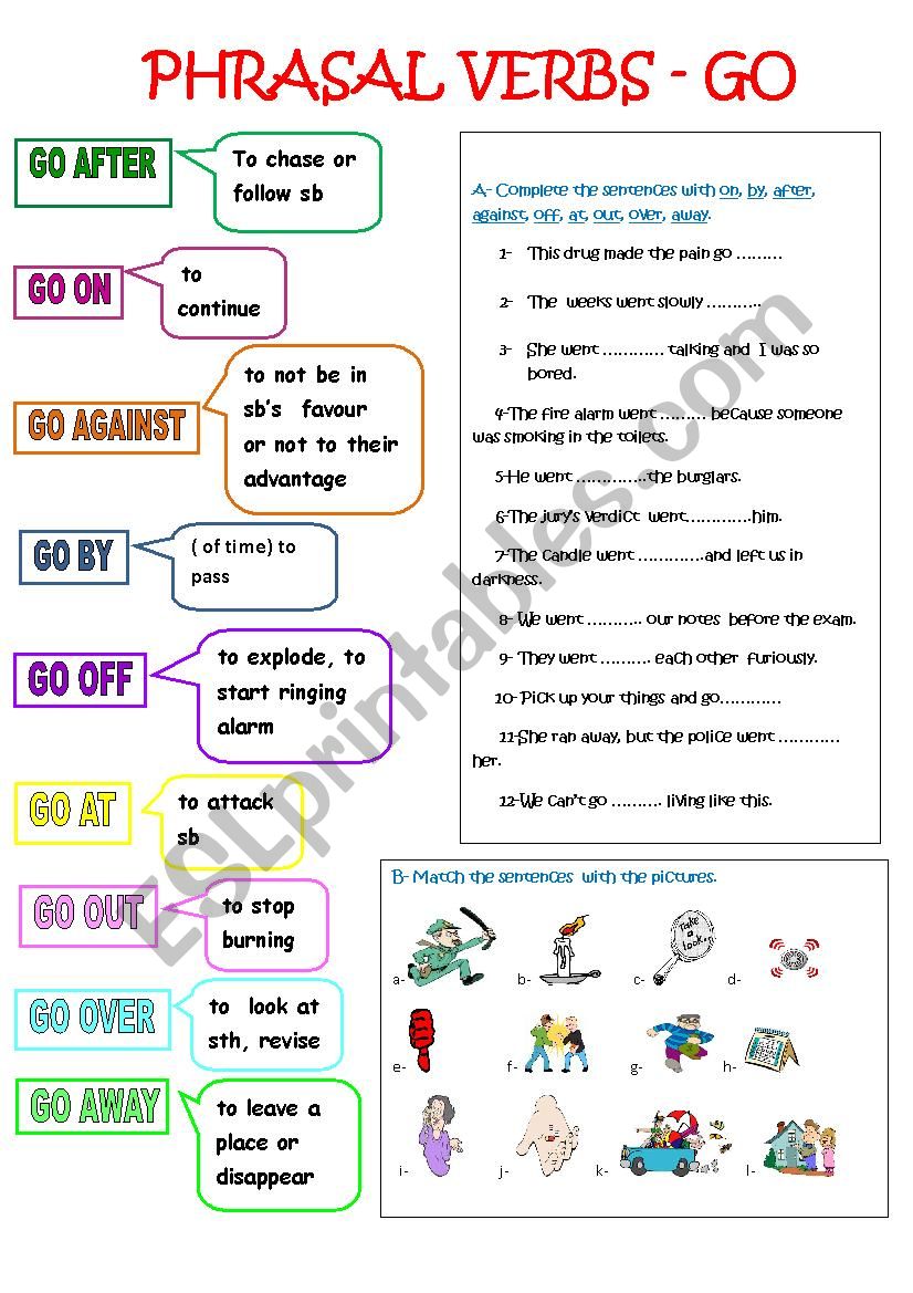 Go goes worksheets for kids