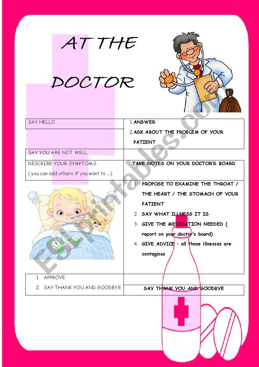at the doctor worksheet