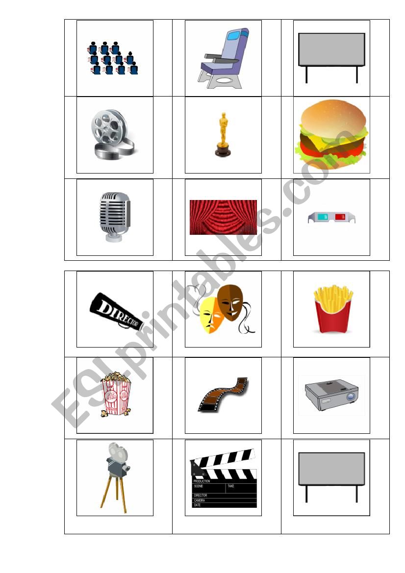 Cinema worksheet