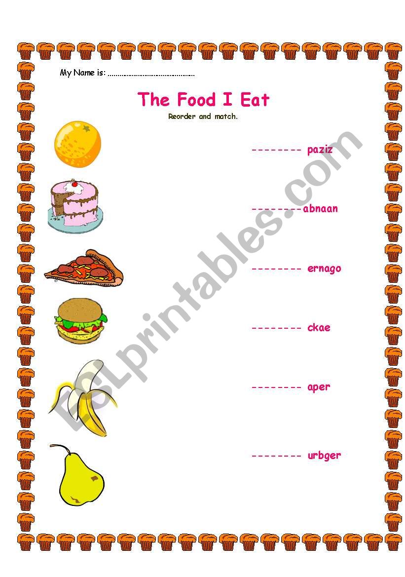 Food worksheet