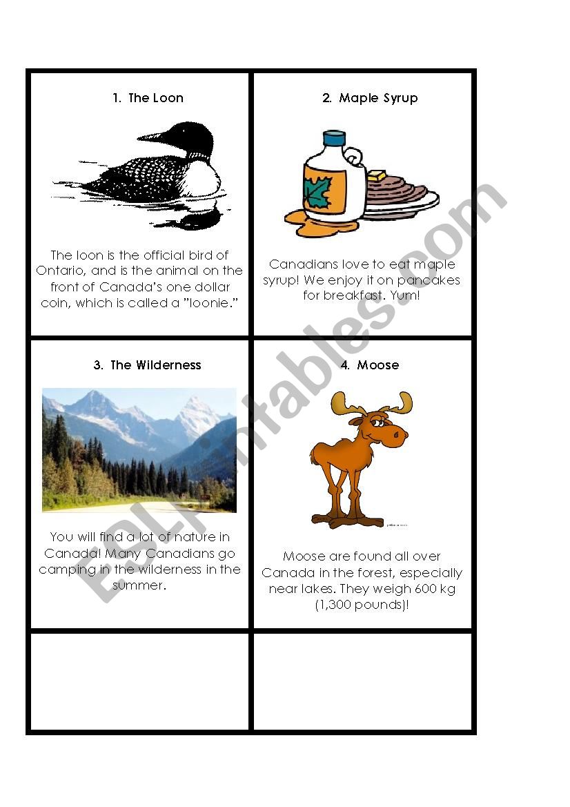All About Canada worksheet