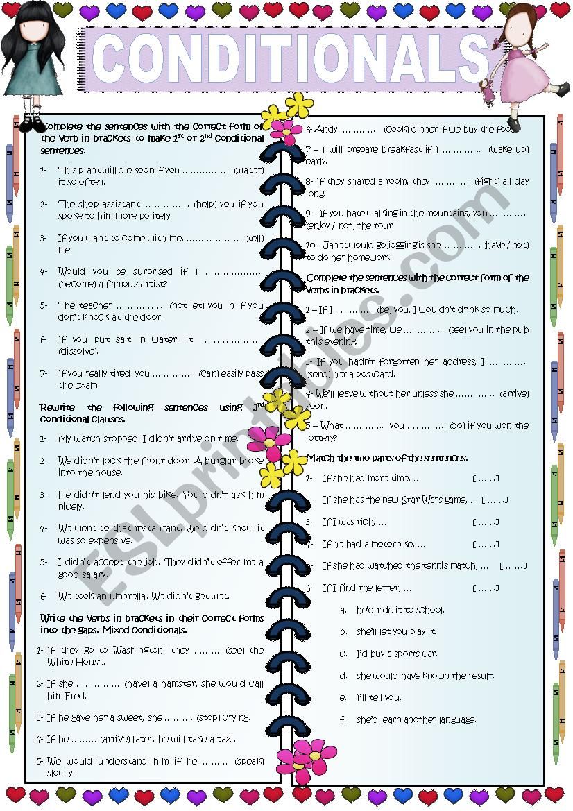 Conditionals Practice worksheet