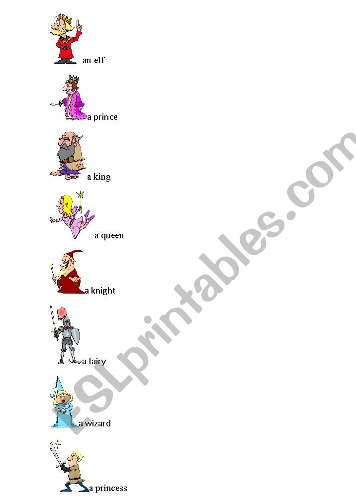 Fantasy worksheet