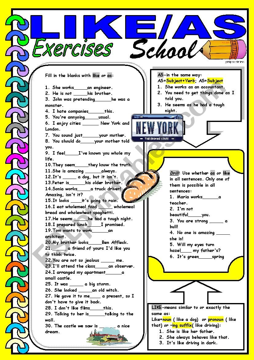 LIKE/AS worksheet