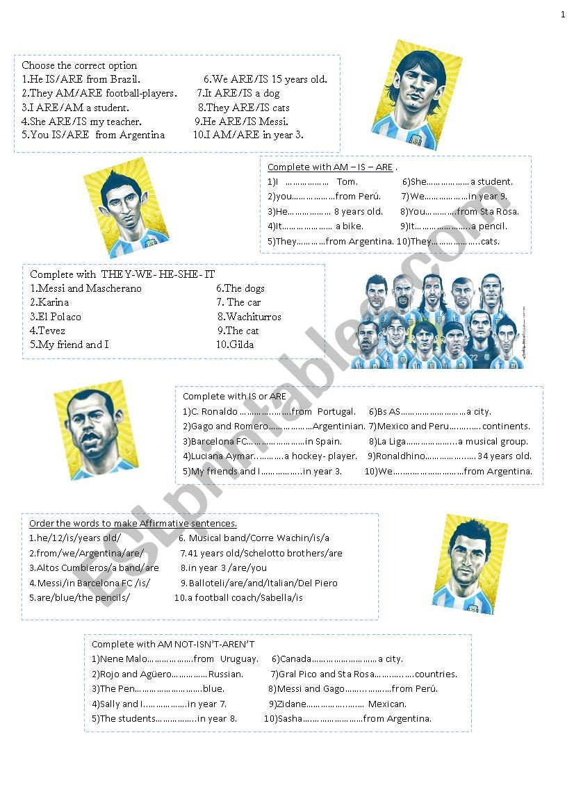 Football world cup 2014 worksheet