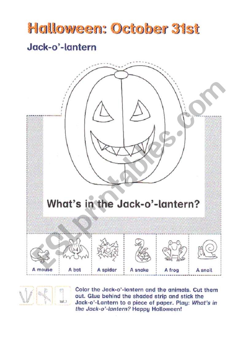 Halloween worksheet