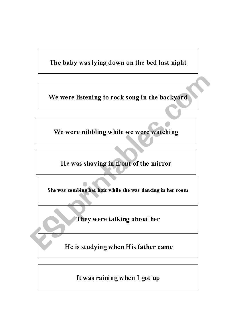 present continuous miming worksheet