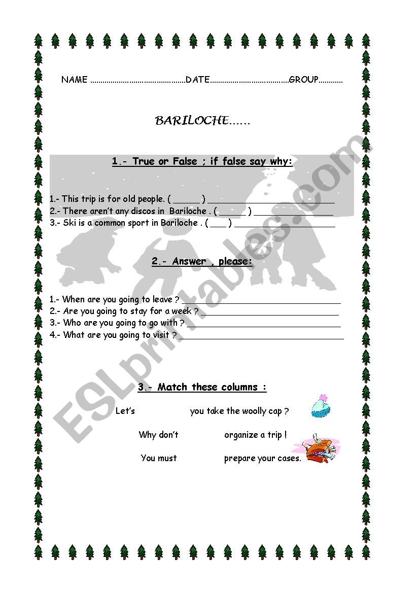 bariloche worksheet