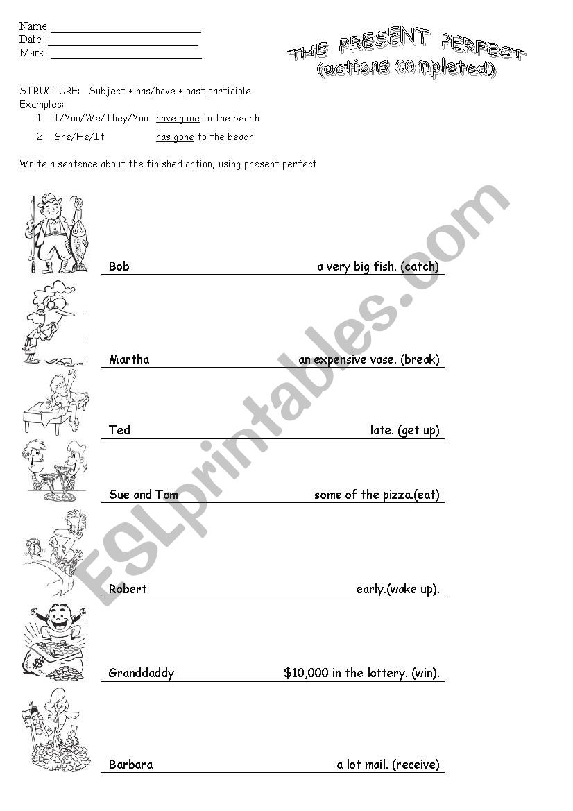 Present  Perfect worksheet