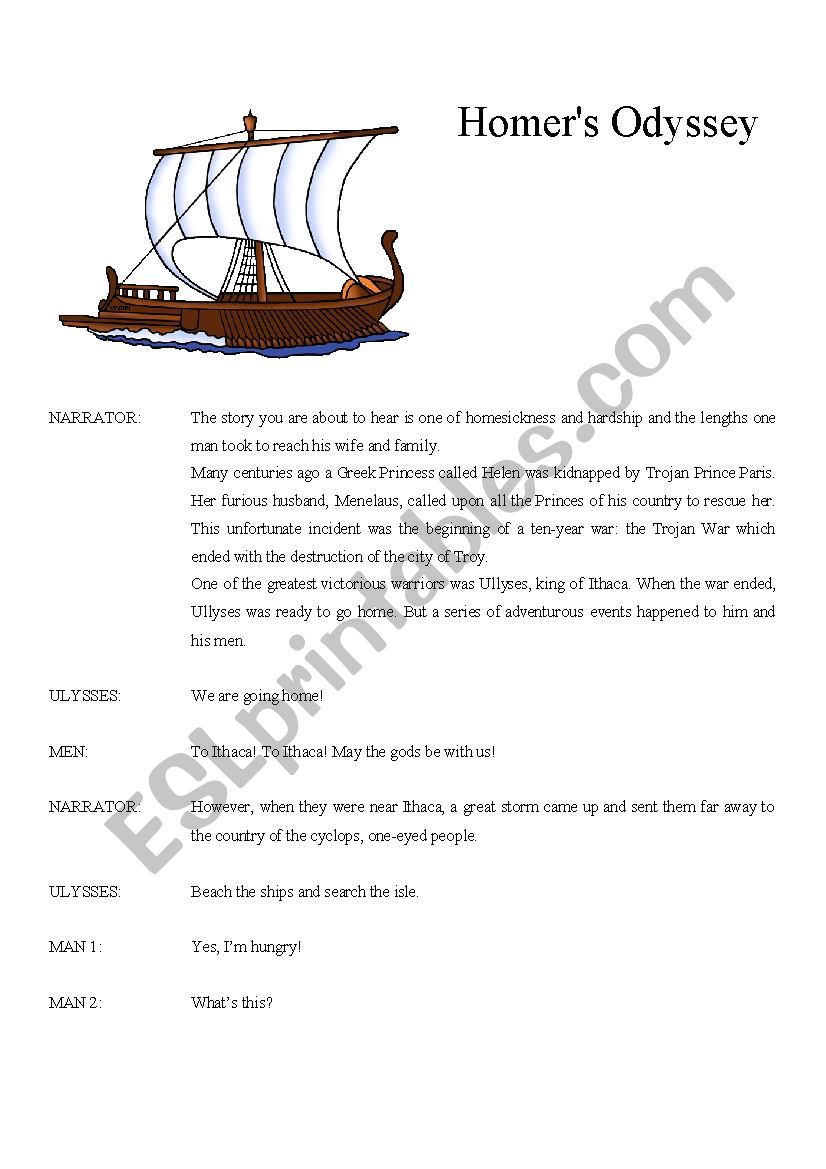 HOMERÂ´S ODYSSEY (drama version)