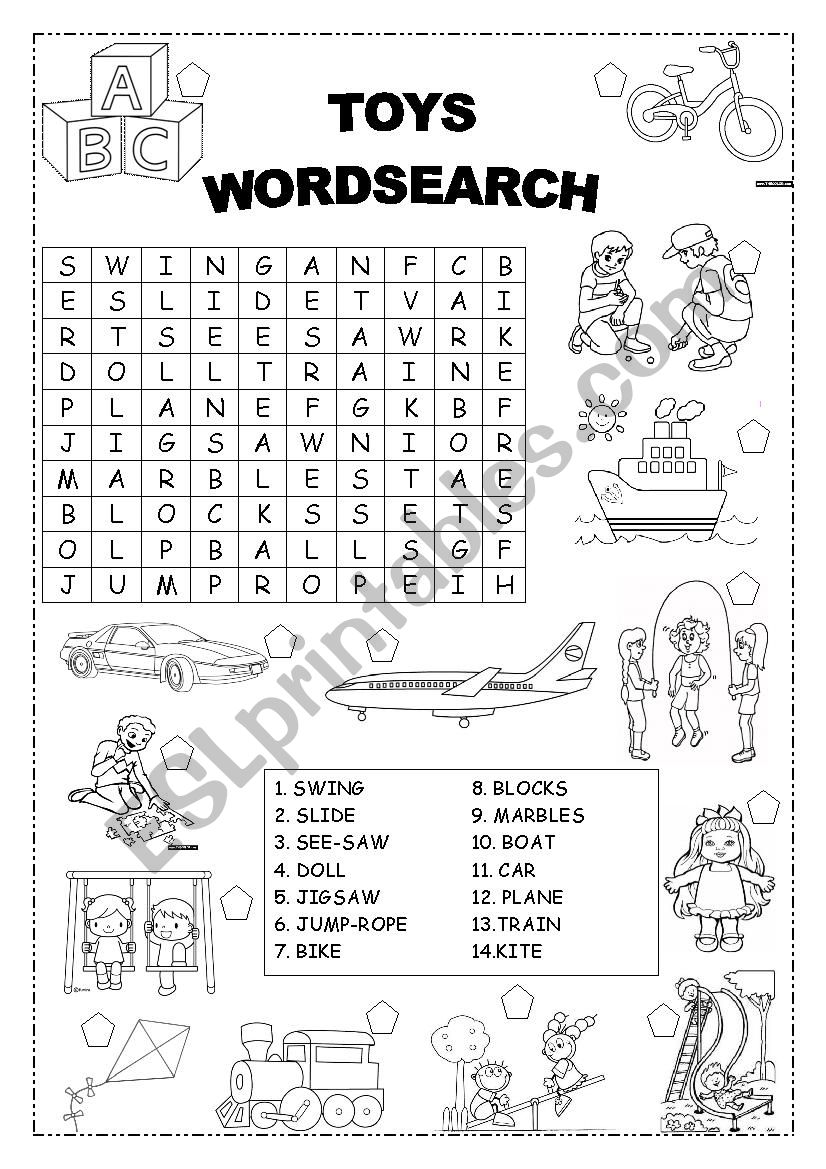 My Toys (Match and Look for) worksheet