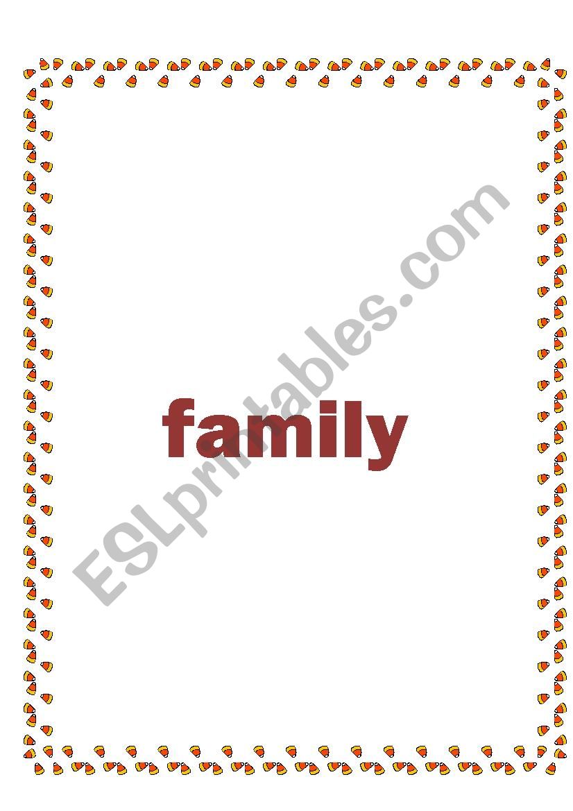 Family worksheet