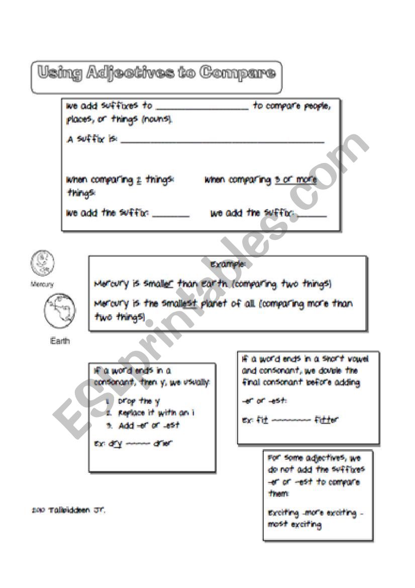 Superlatives worksheet