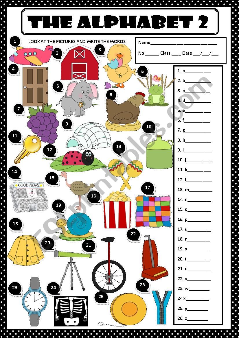 ALPHABET 2 + KEY worksheet