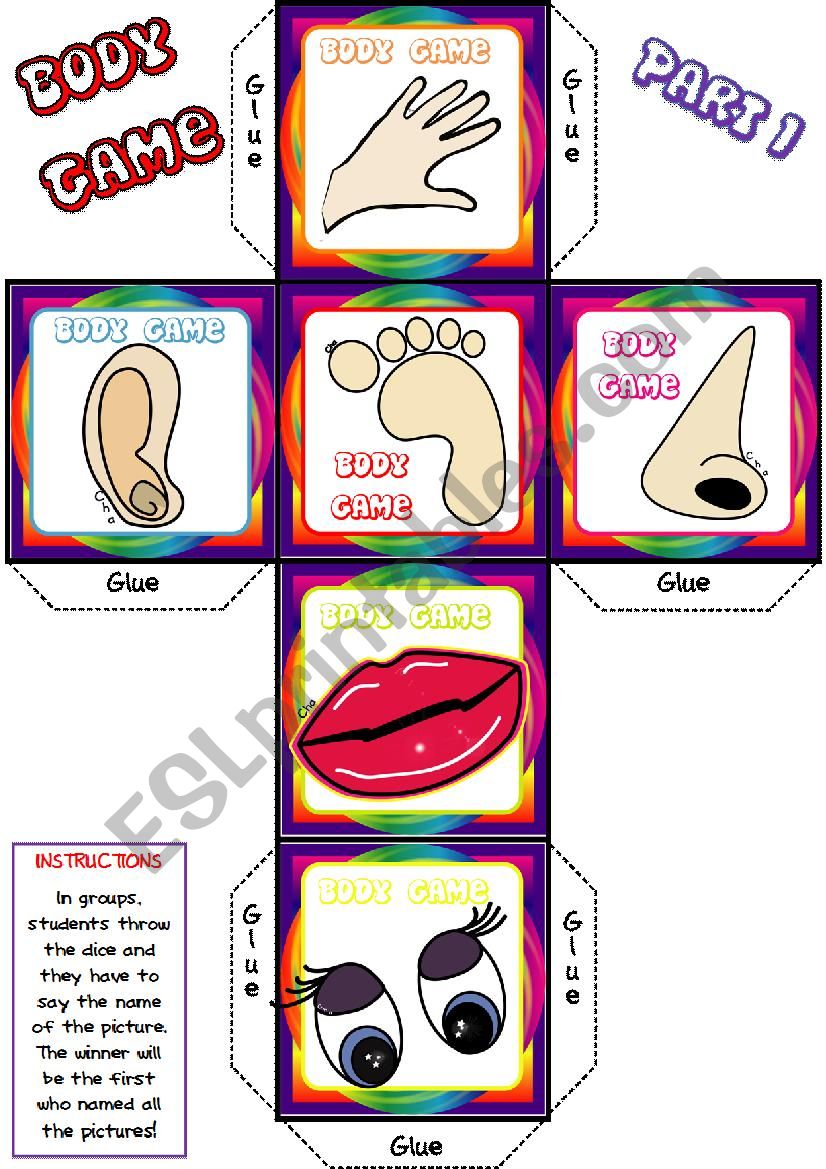 The Body - DICE Game (1) worksheet