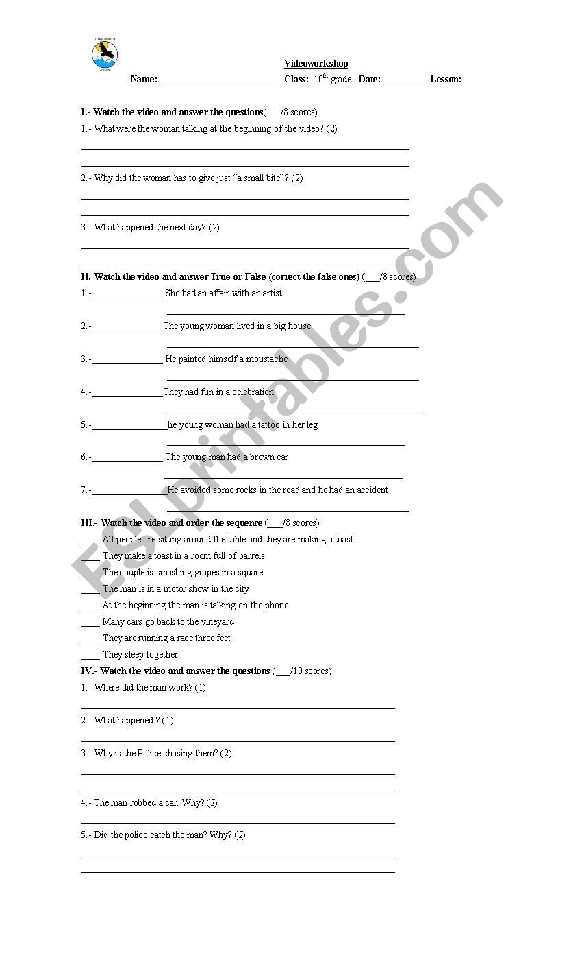 Music Workshop worksheet