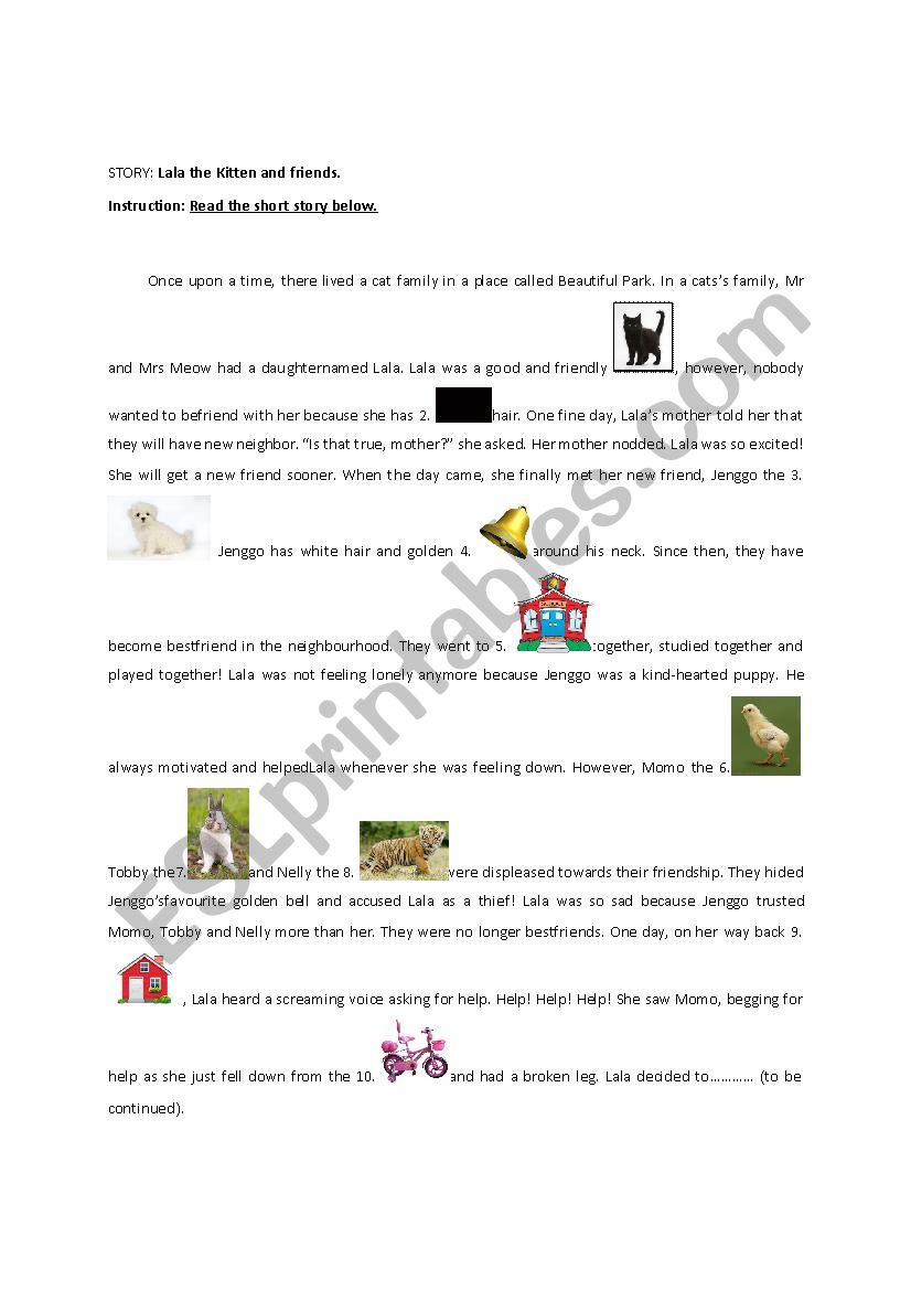 Story worksheet