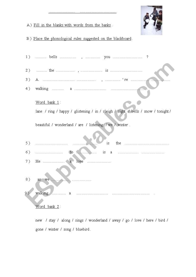 Winter Wonderland worksheet