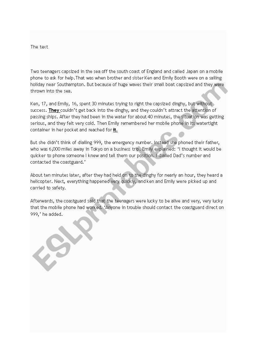 Mobile phone worksheet