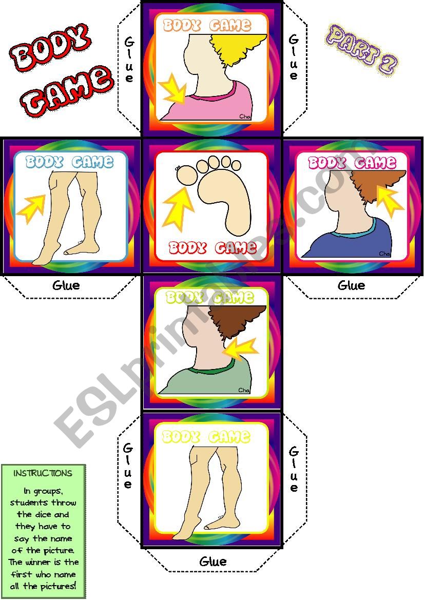 The Body - DICE Game (2) worksheet