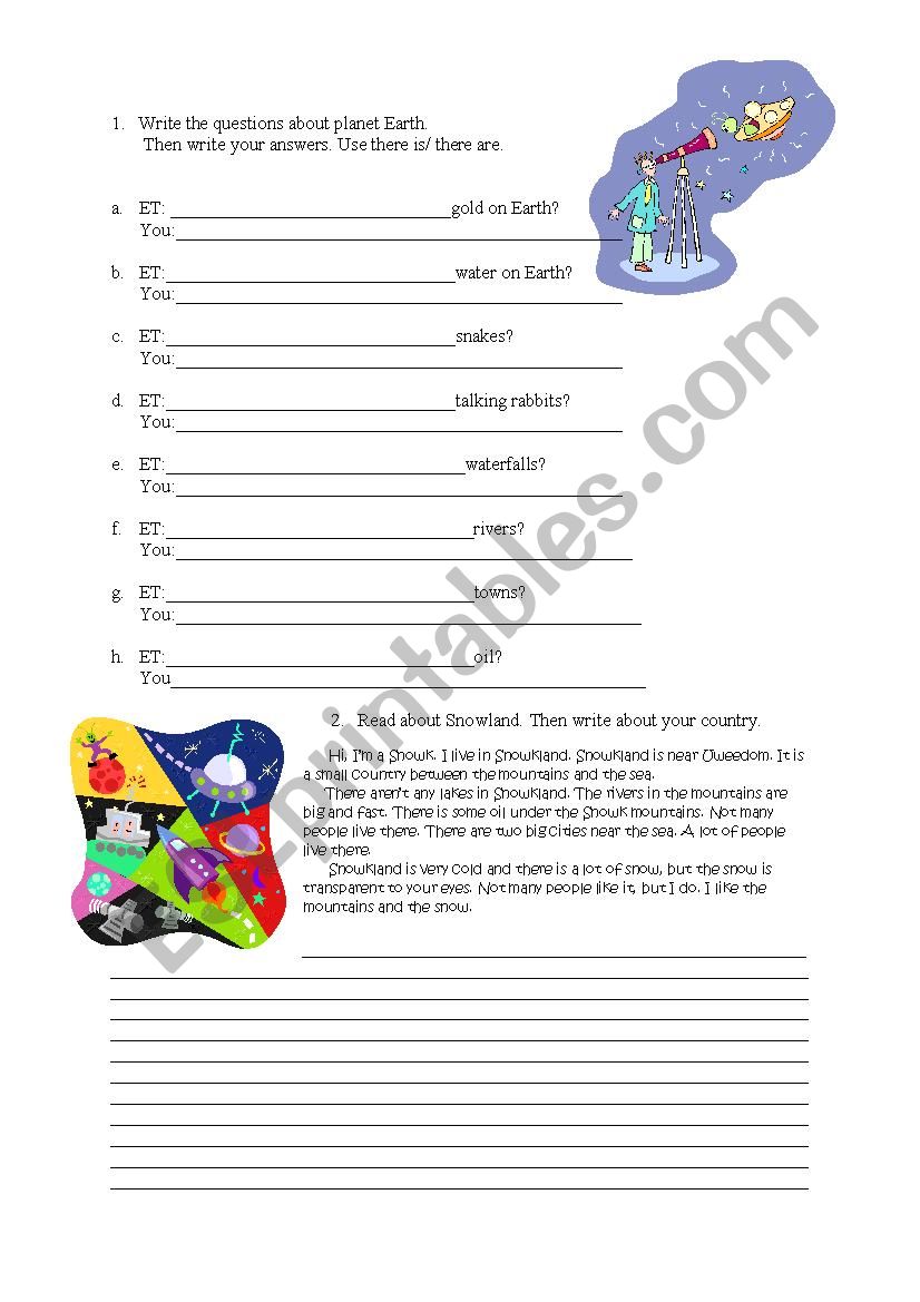 UFOs Arrived worksheet