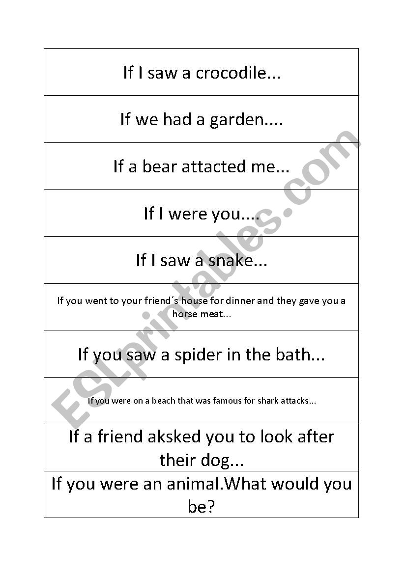 2nd conditional worksheet