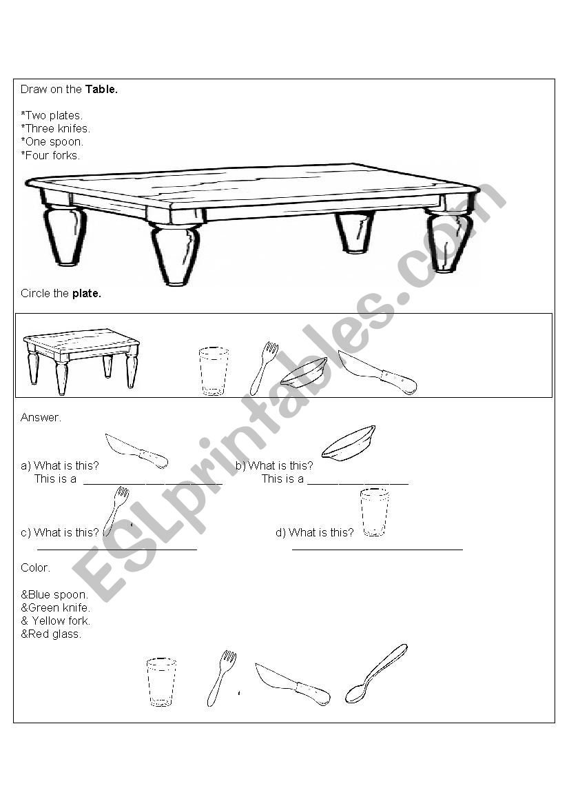 On the table worksheet