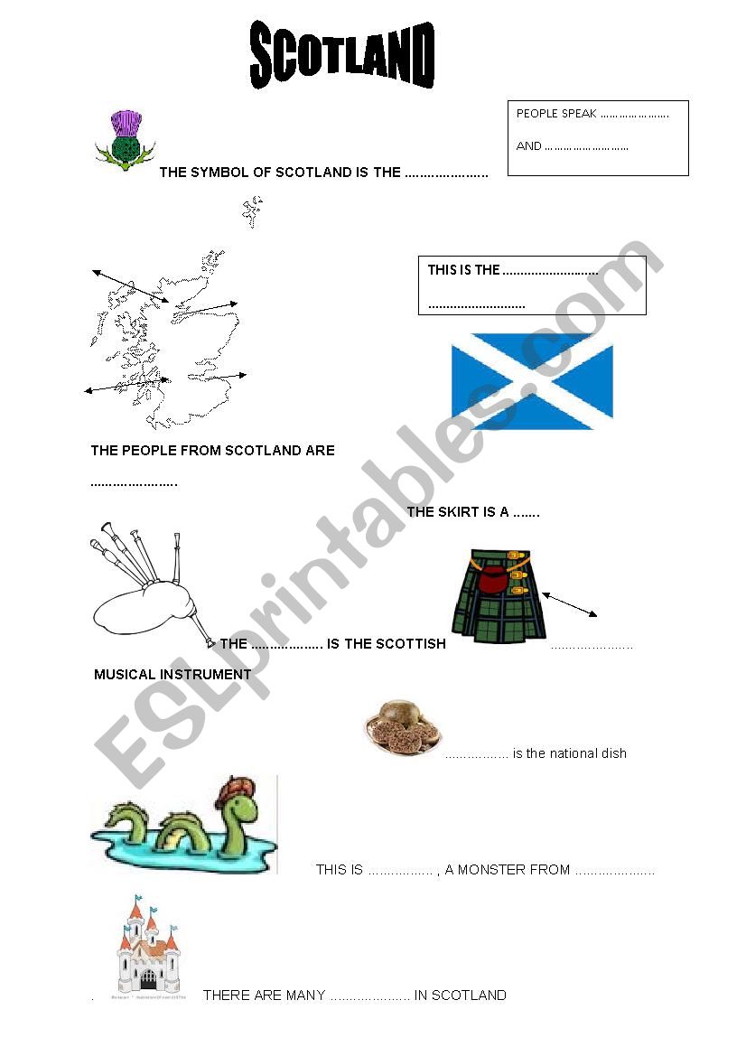 SCOTLAND worksheet