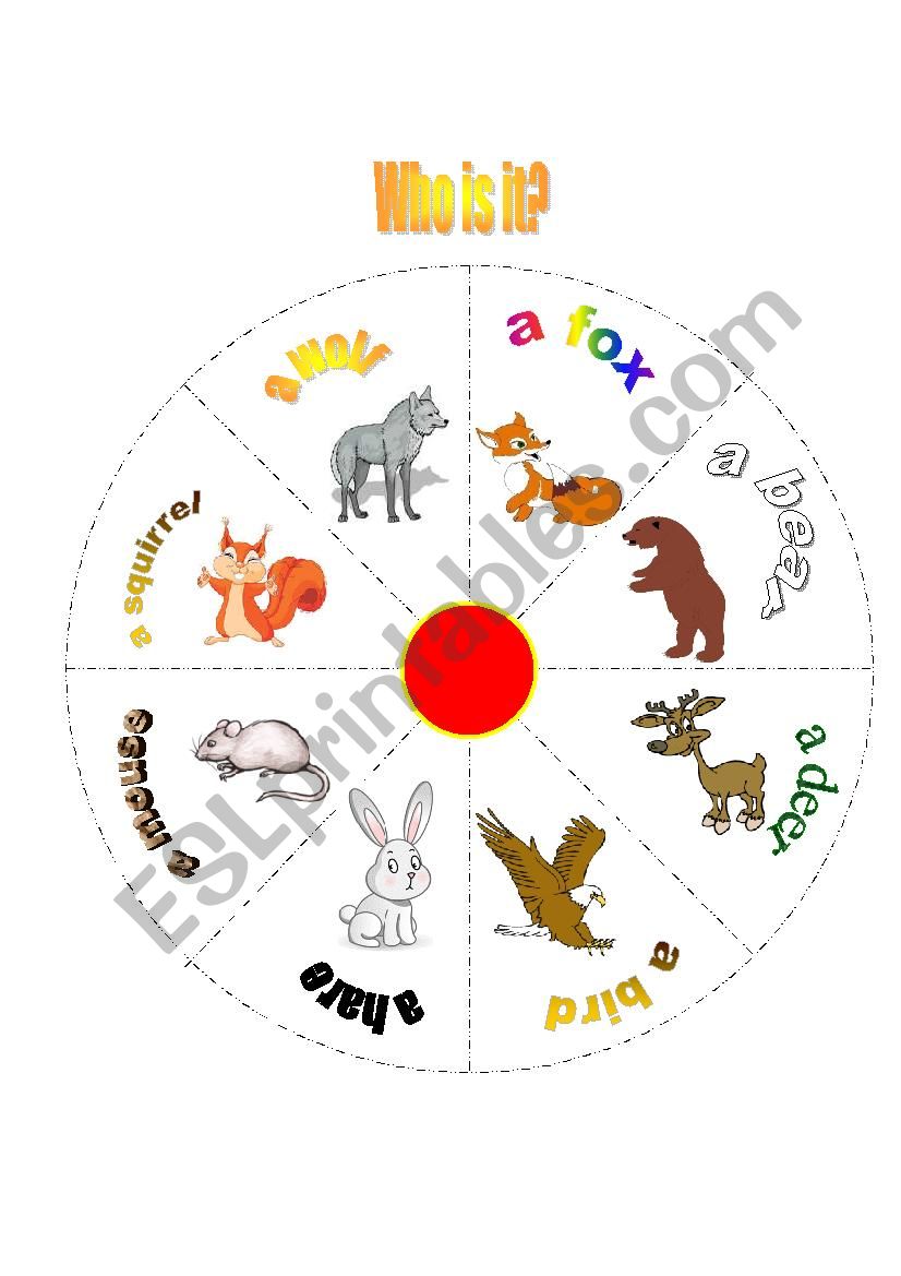 Wild animals worksheet