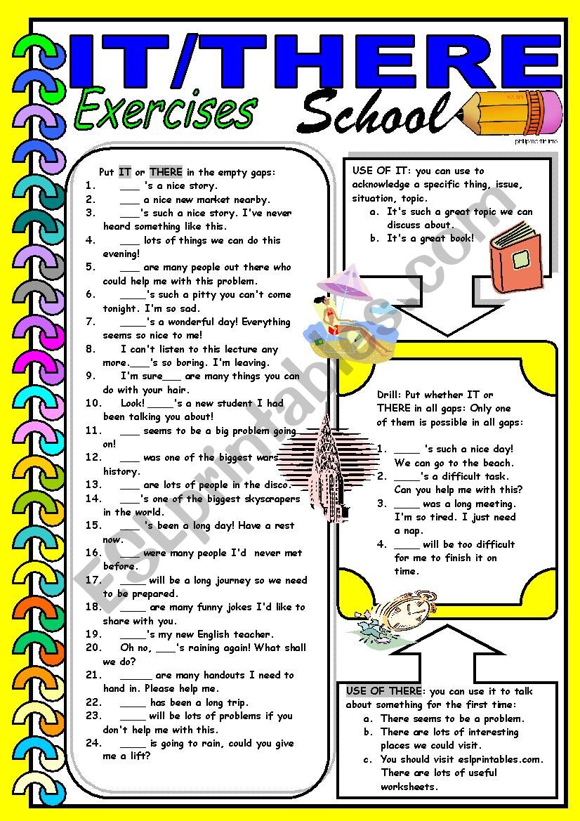 IT/THERE-exercises worksheet