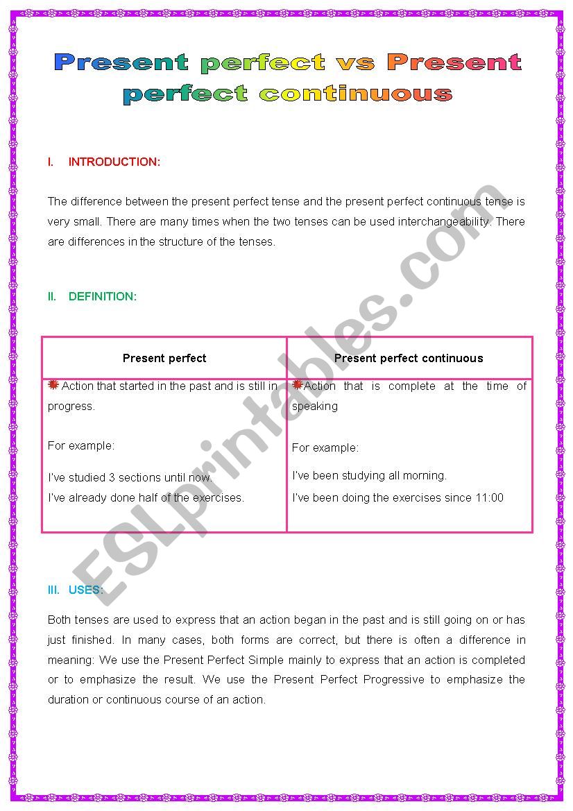 Present perfect continuous vs present perfect