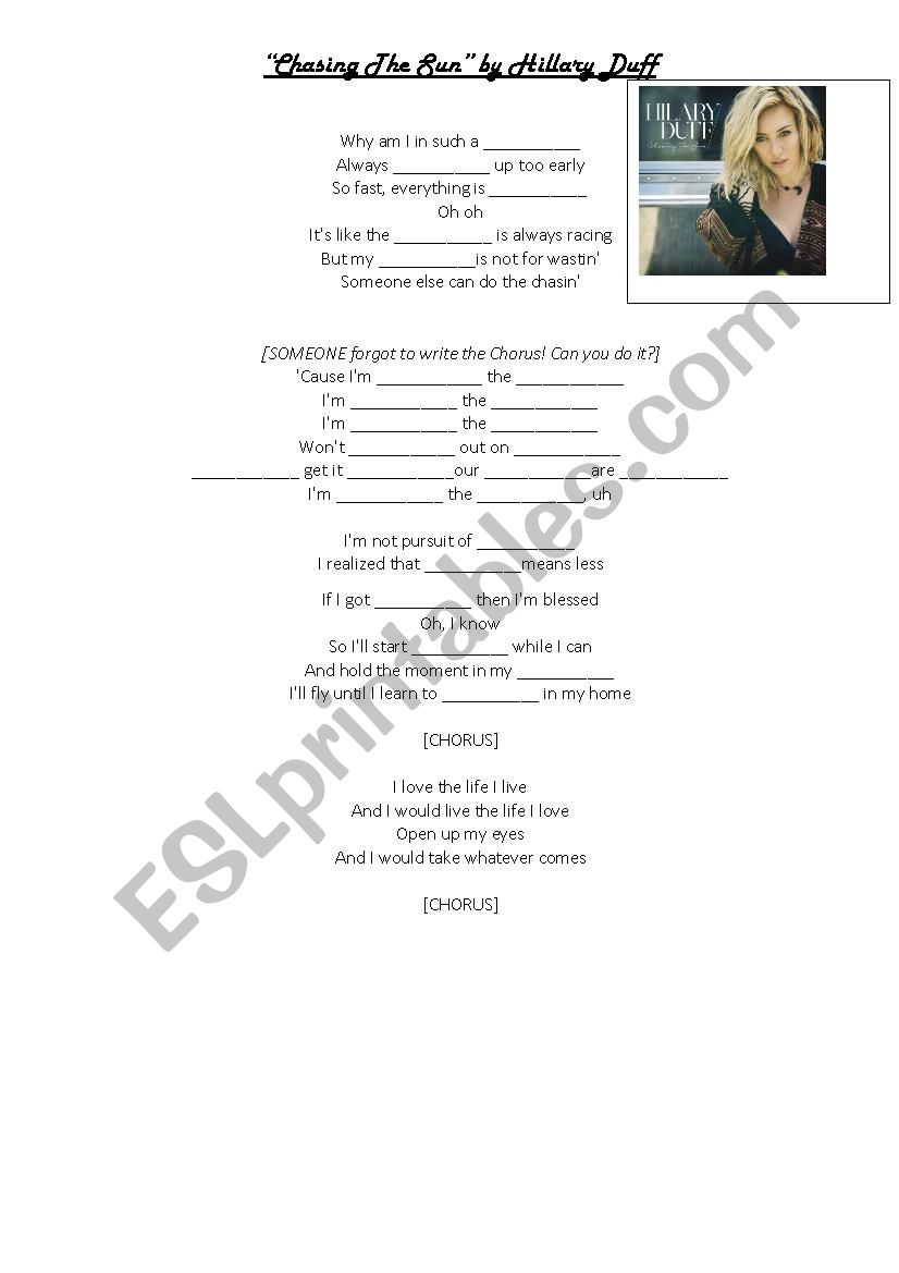 chasing the sun worksheet