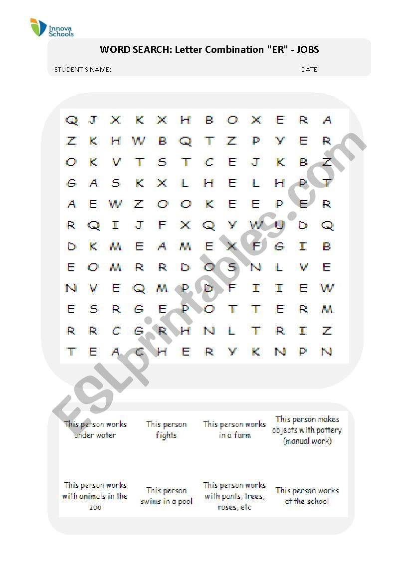 WORD SEARCH: Letter Combination 