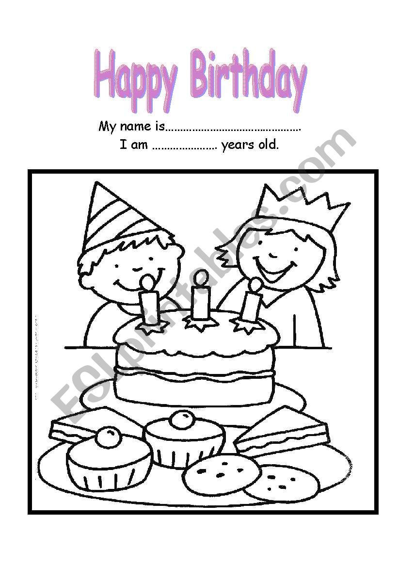 Birthday worksheet