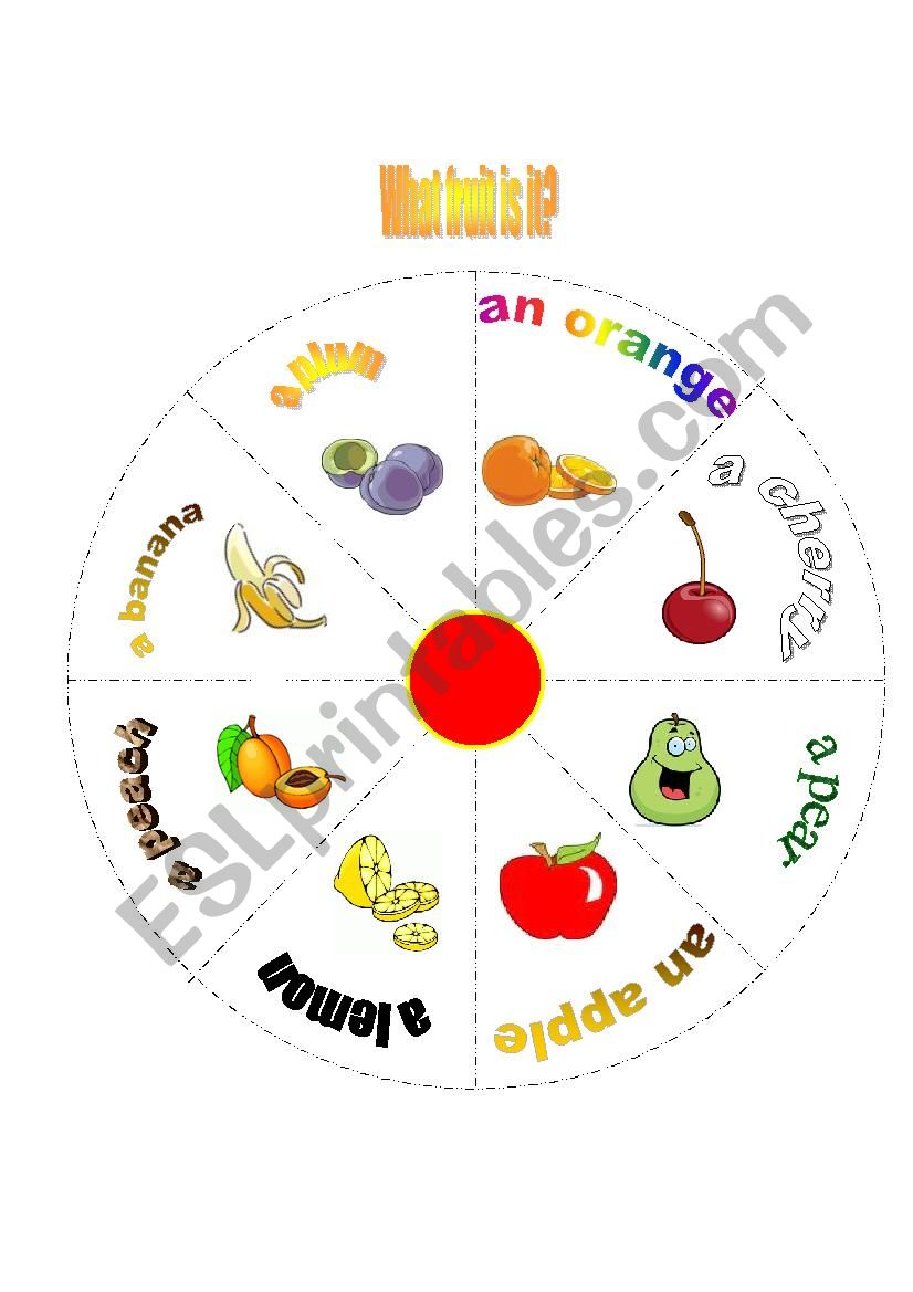 Fruit worksheet