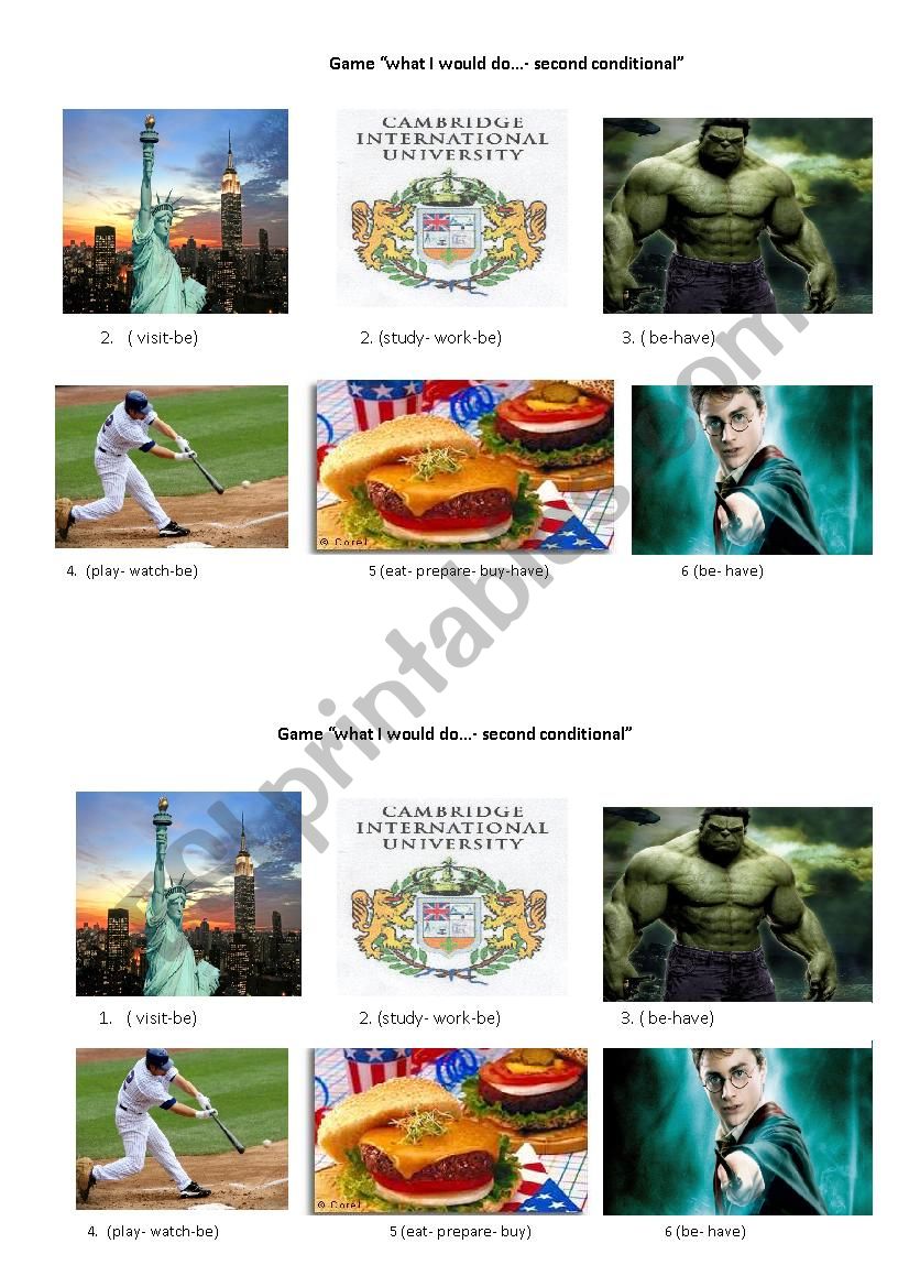 Second conditional worksheet